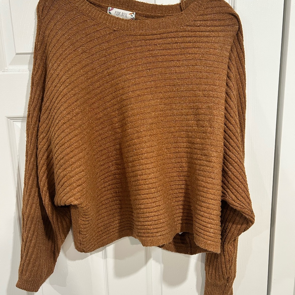Tan Cozy Ribbed Sweater